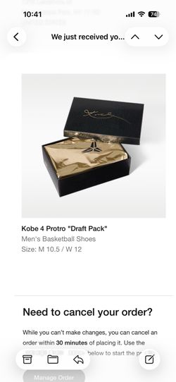 Kobe 4 Protro draft pack 10.5