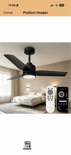 Smart Ceiling Fan with Light and Remote, 42 Inch App Control