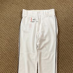 Baseball White, Piped:Black, Pants- Marucci Size S