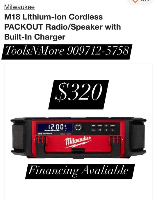 Radio Pack Out Financing Available