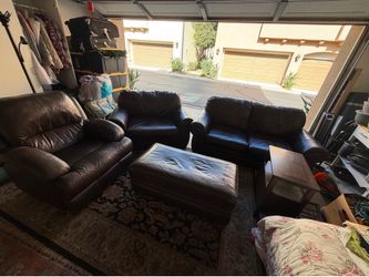 Couch set- couch, reclining chair, love seat and ottoman