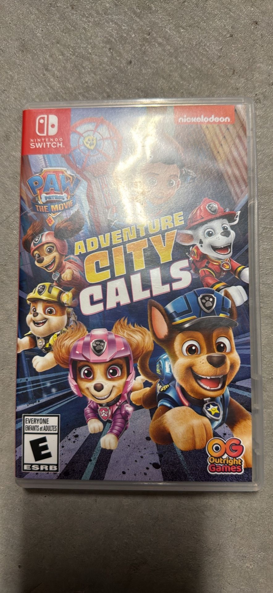 NINTENDO SWITCH GAME PAW PATROL MOVIE ADVENTURE CITY CALLS W CASE NICKELODEON