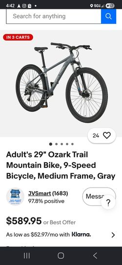 New ozarka mountain bike 9 gears only $349.99