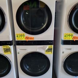 LG ThinQ WashTower Single Unit Front Load Washer 4.5 Cubic Feet  AND  Gas Dryer 7.4 Cubic Feet  B8