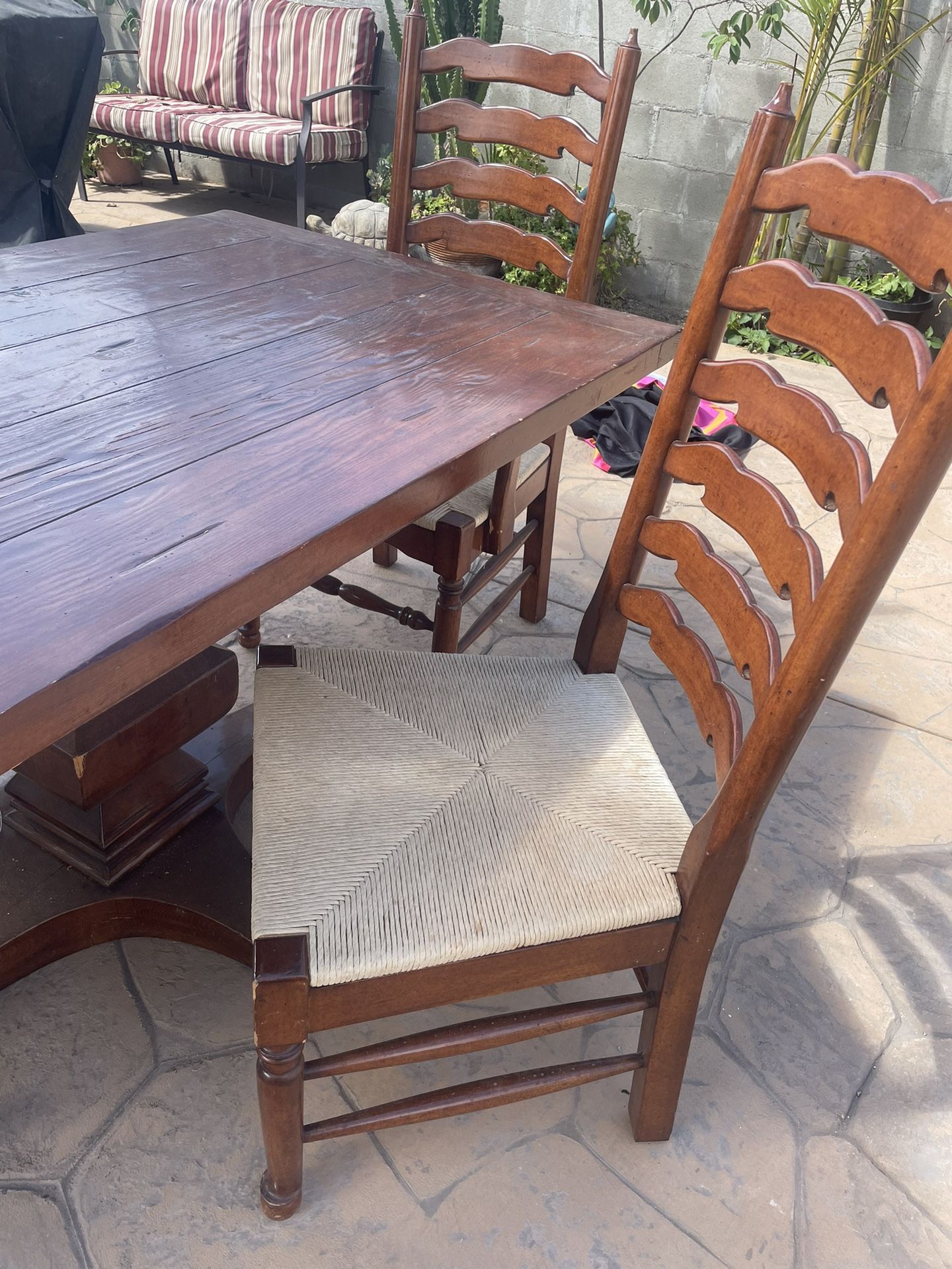 Wood Table And Chairs