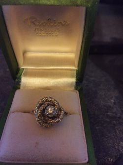 Antique 14k diamond ring
