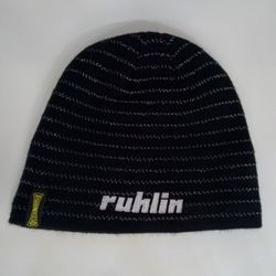 OccuNomix RUHLIN Construction Company Black & Silver Fleece Lined Embroidered Winter Beanie Hat