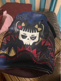Leather Sprayground punk backpack