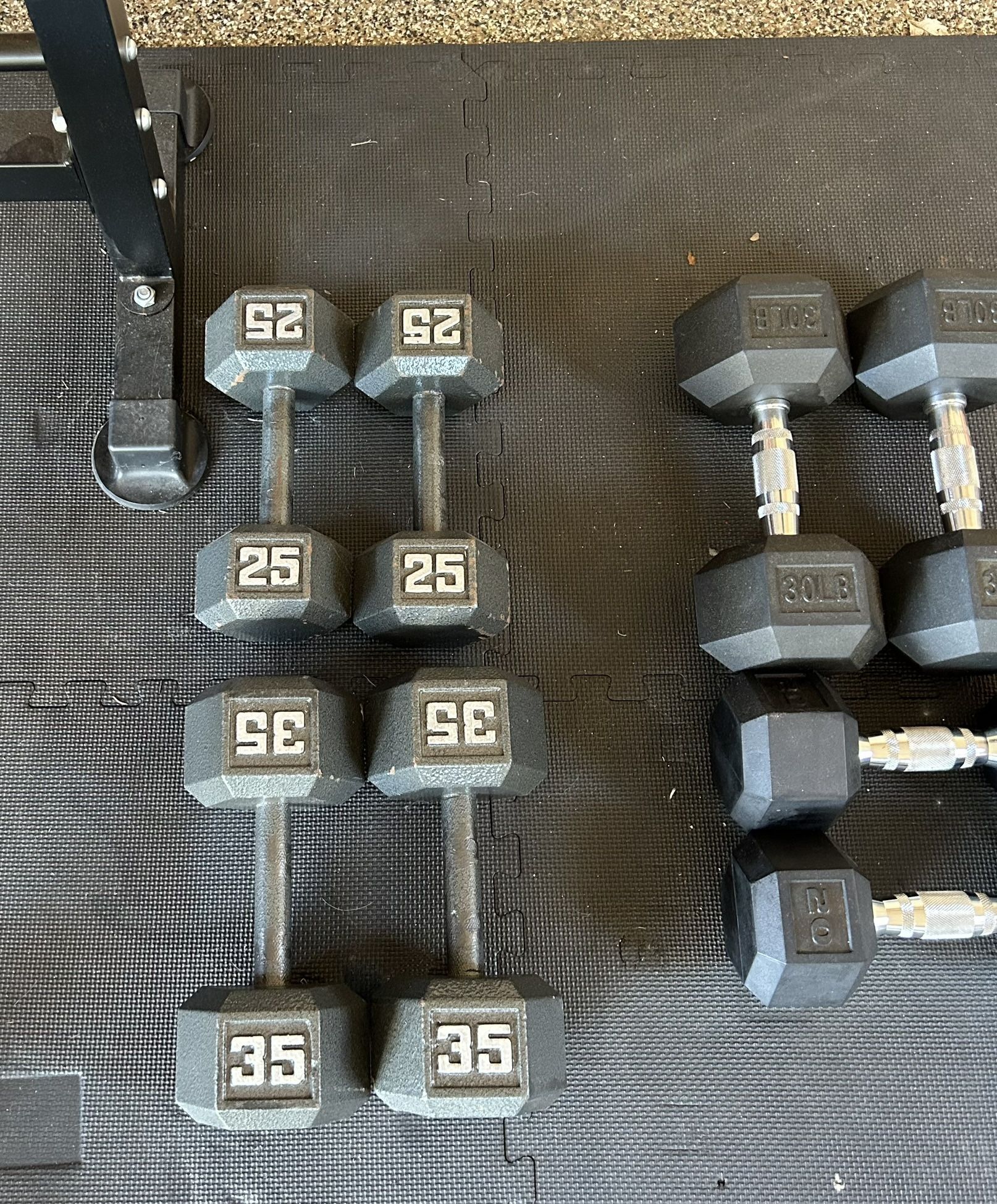 Dumbbell Set and EZ Curl Bar