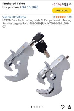 HTTMT Detachable Locking Latch Kit for Sissy Bar