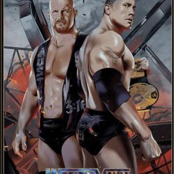 WWE STONE COLD VS ROCK POSTER LEGENDARY MOMENTS