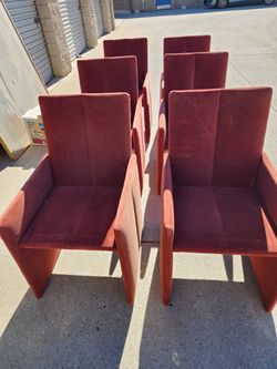 Vintage Postmodern Architecture Dining Chairs Set of 6