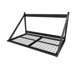 CROWNWALL 48 in. W x 28 in. H x 28 in. D Black Wall-Mounted Storage Rack