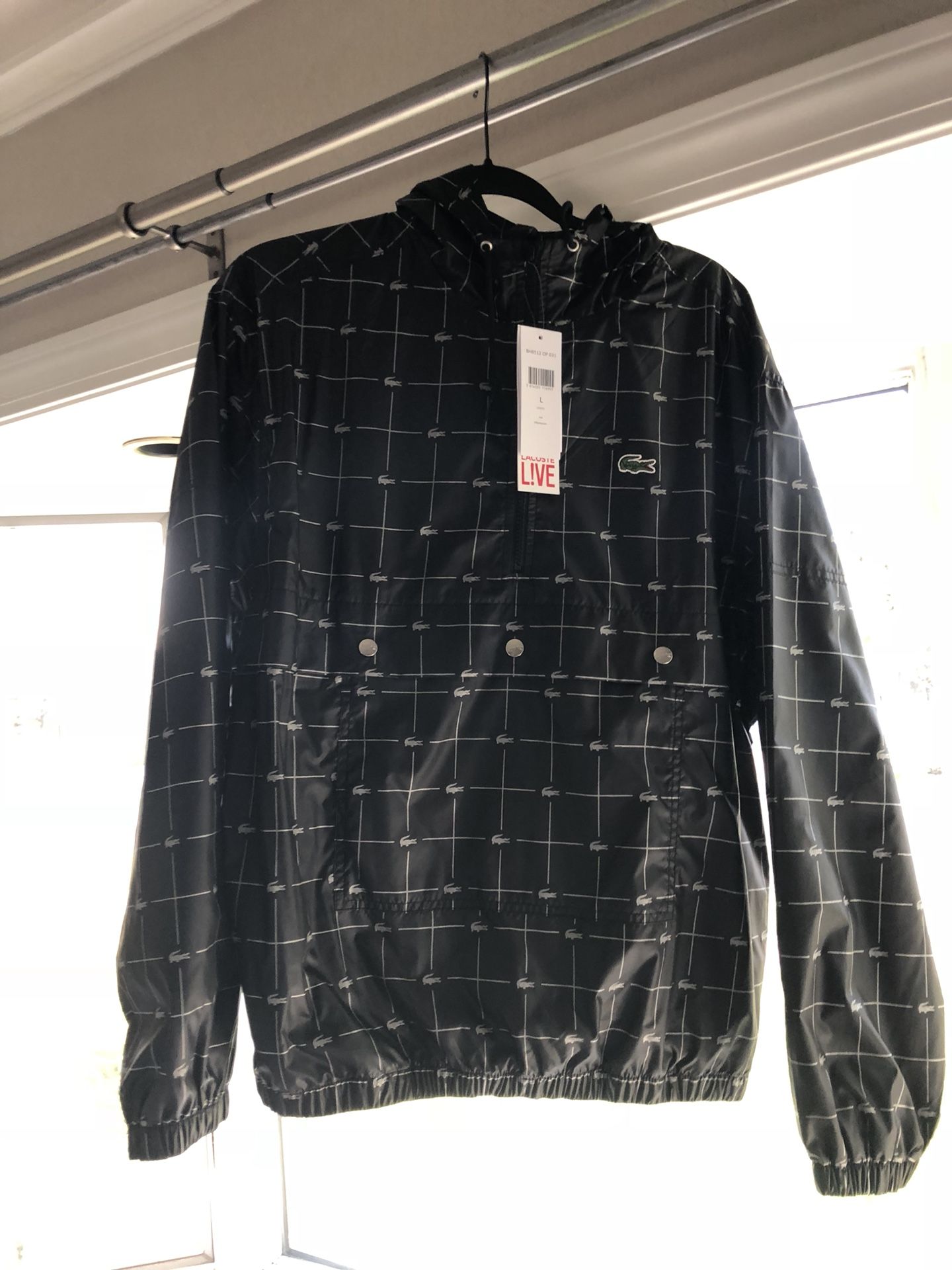Supreme lacoste reflective grid nylon anorak peach deals