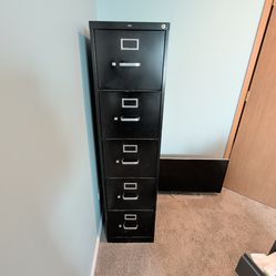 HON 5 drawer vertical filing cabinet