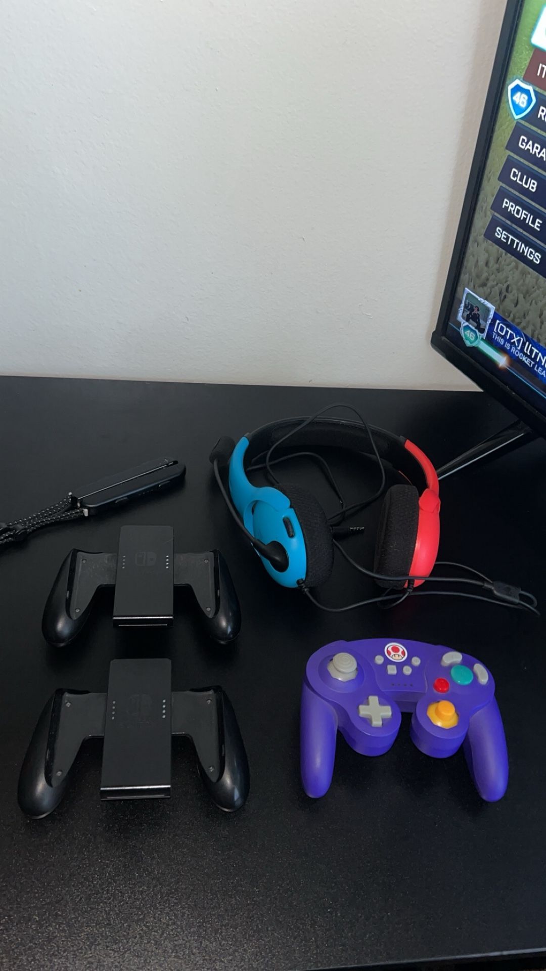 Power A GameCube Wireless Controller - Toad, 2 Joy-Con Grip Controllers And Gaming Headset For Switch/Lite/OLED