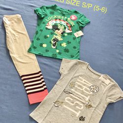 New Disney,Place,Old Navy Girls 3 Pieces Clothes Size S/P (5-6X) (Nuevos).                                                                            