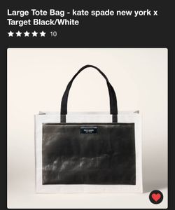 kate spade x target large tote bag matching set black & red