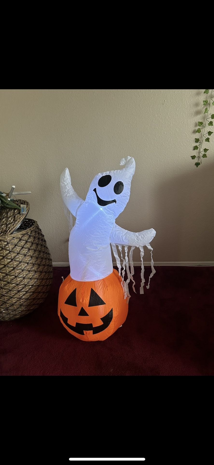 Halloween Inflatable Pumpkin Ghost, Halloween Decor, Inflable De Halloween Fantasma