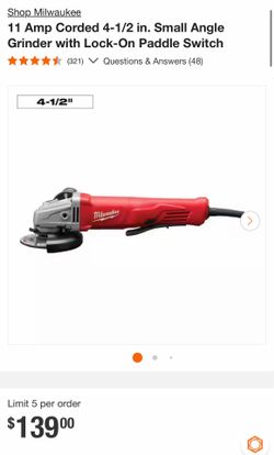 Milwaukee 4-1/2 in. Corded Angle Grinder