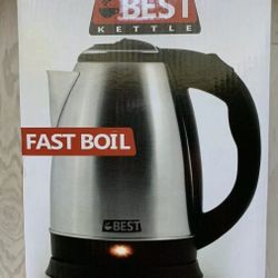 BEST Fast Boil Electric Kettle with Rapid Boil Technology 2.0 Liter Silver
