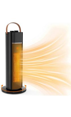 Space Heater, 1500W Portable Electric Heater with Thermostat, Remote, 3 Modes, Timer, Oscillating, Overheating & Tip-Over Protection, Fast Ceramic Hea