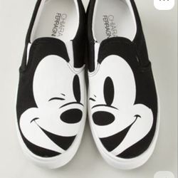 Disney x Chiara Ferragni Mickey Mouse Slip-on Sneakers Made Italy Women's Sz 6.5