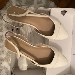 White Aldo Flats Size 9