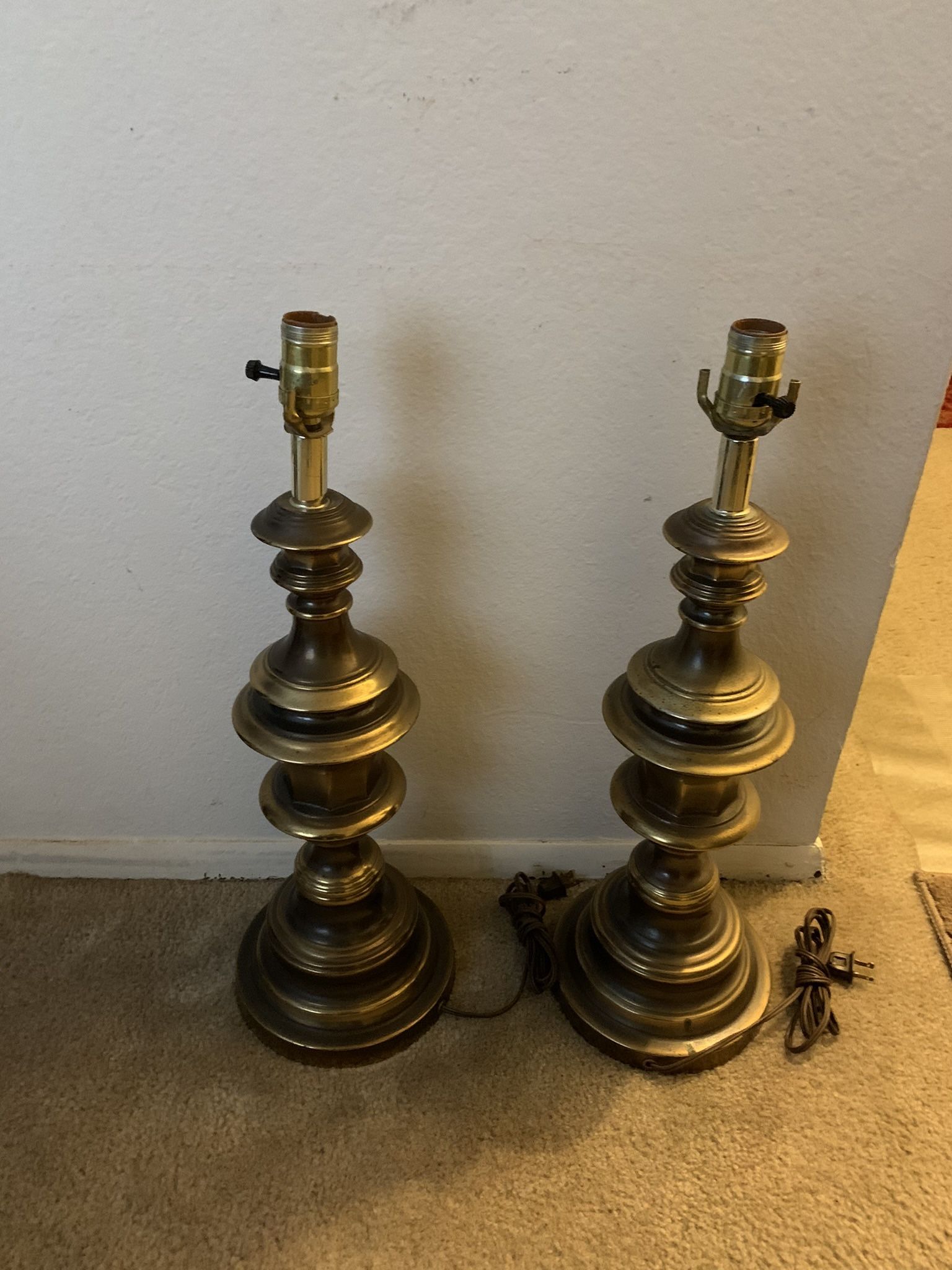 Tall Bronze Lamps 