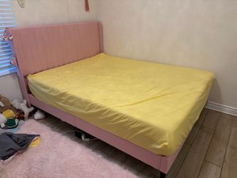 Pink queen bed frame