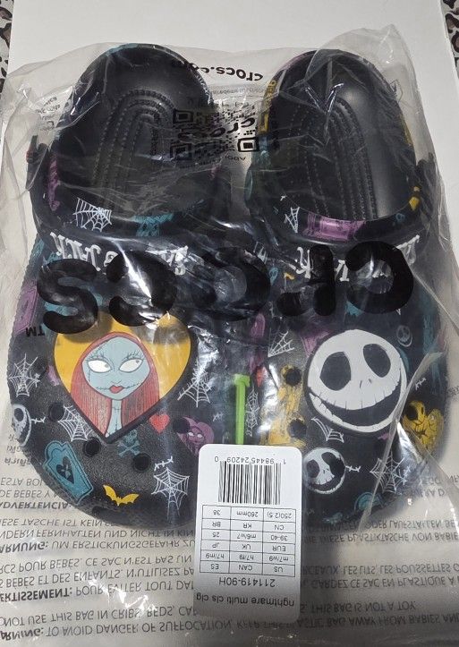 Crocs Nightmare Before Christmas Size 9W Unisex New With Tags