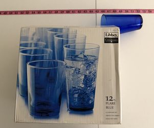 Libbey Charisma Flare Blue 12-Piece Glassware Set
