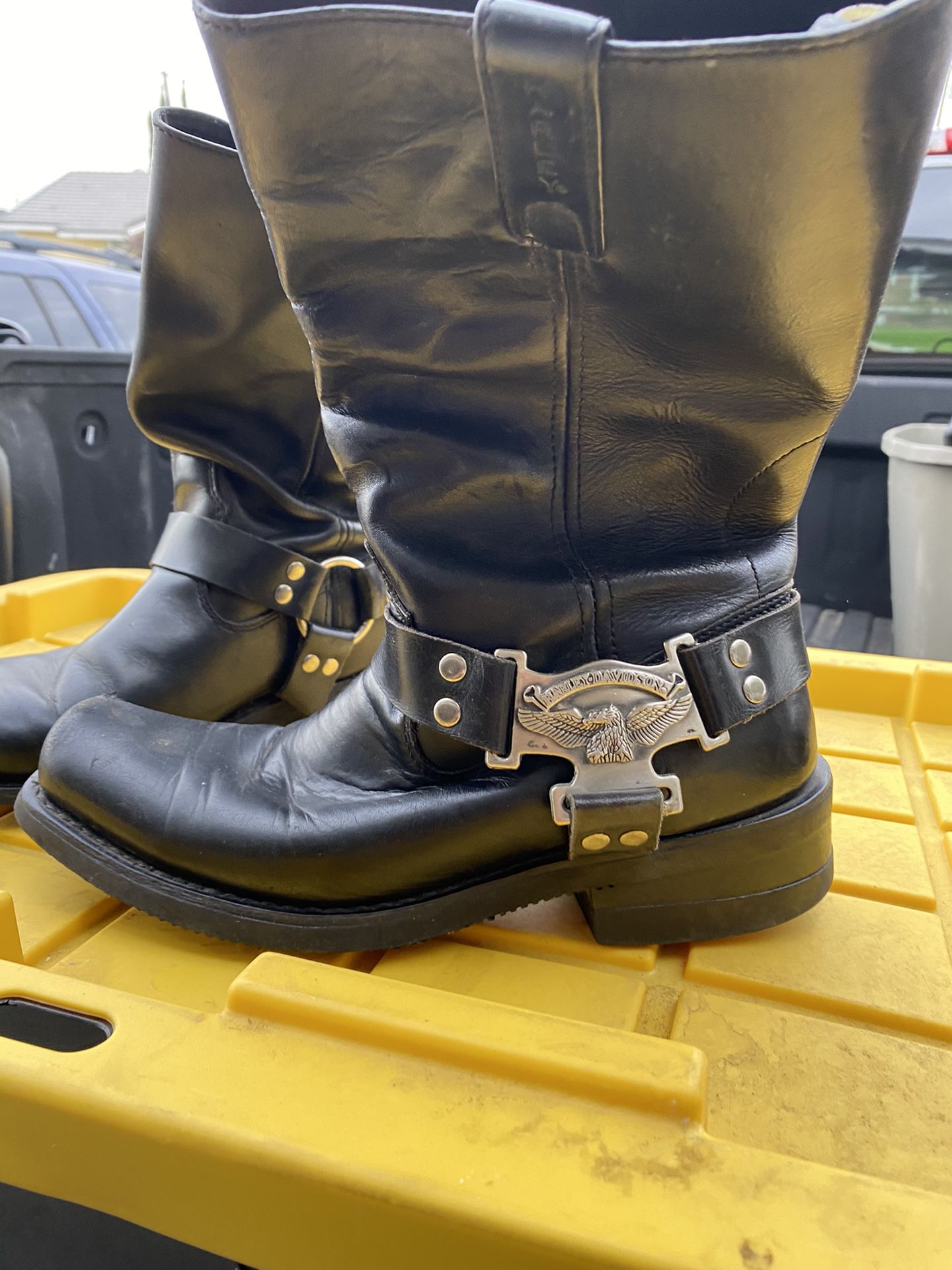 Size 9” Harley Davidson black boots