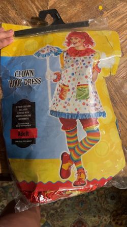 Adult Clown Hoop Dress Costume