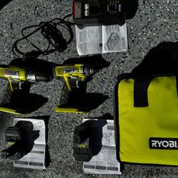 Ryobi Drill and Impact Driver Set 