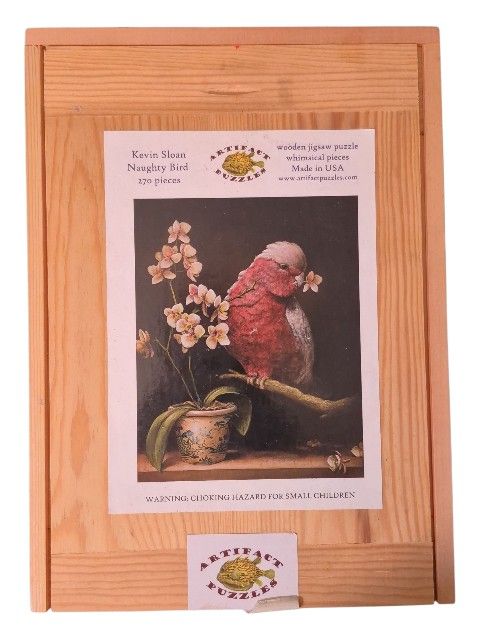 Add a touch of whimsy to your next puzzling session with this 270-piece wooden jigsaw from Artifact Puzzles. Designed by wildlife artist Kevin Sloan,