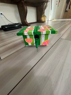 Handmade + hand painted Bird Box