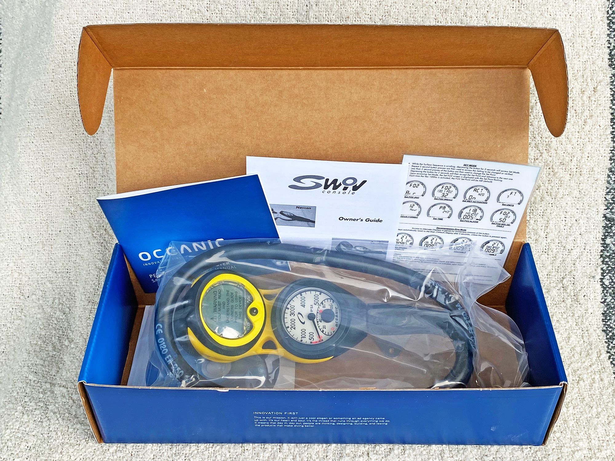 Oceanic VEO 100NX Personal Dive Computer Console & Swiss Combo Console