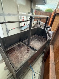 bbq pit grill double sided