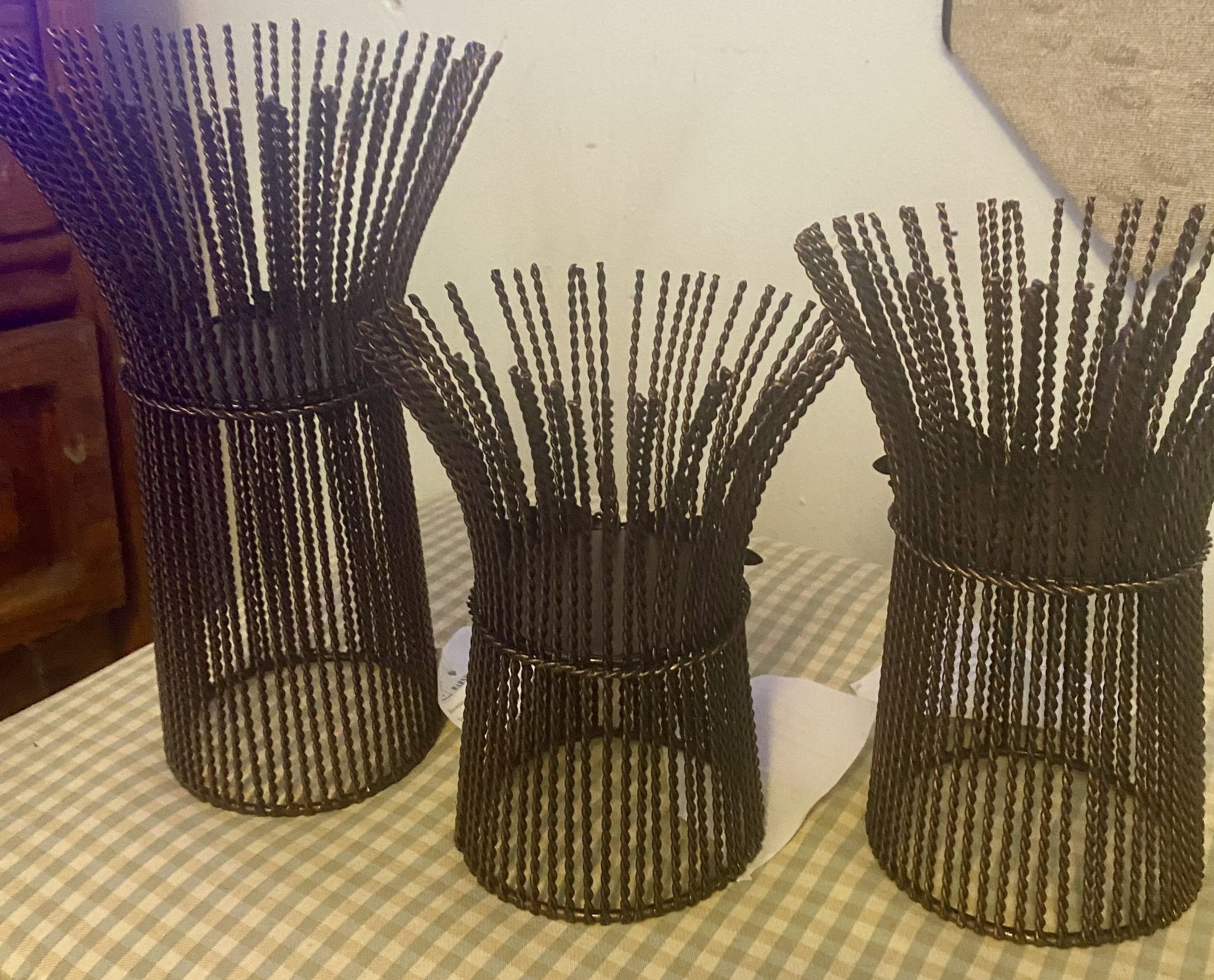 Fall pillar Candle Holders- new set of 3