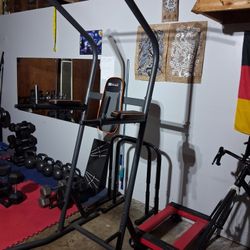 Elite Fitness Dip Pull Up Rack