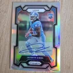 Jahmyr Gibbs Silver Prizm Auto RC