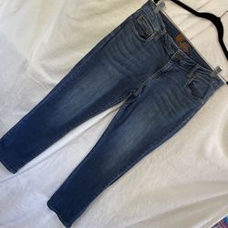 Kut from the Kloth “The Jean” Straight‑Leg Stretch Dark Faded Blue