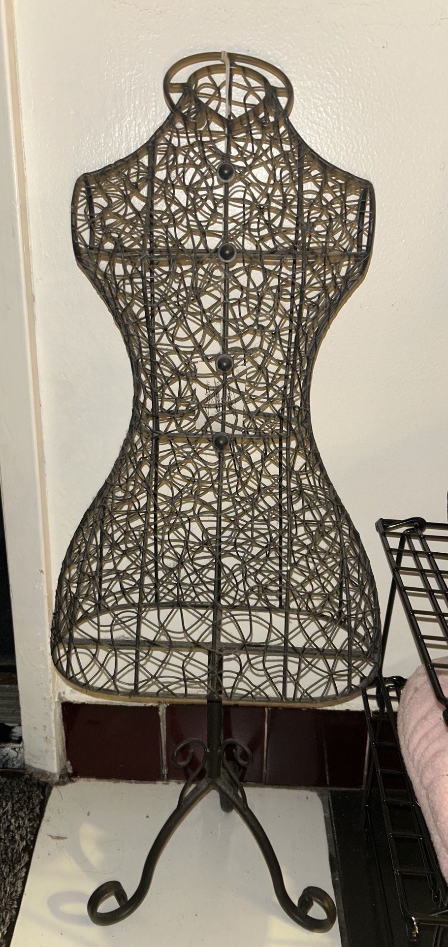 Metal Wire Dress Form Mannequin Jewelry Organizer 