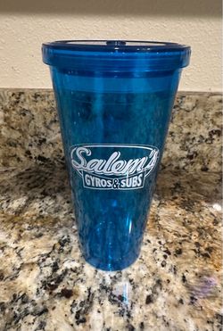 Salem’s Gyros & Subs Blue Tumbler Cup with Lid