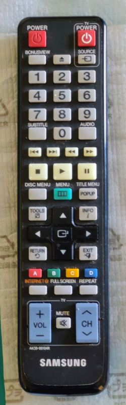 NEW Samsung Blu-ray Player Remote Control AK59-00104R