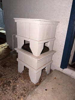 White potters for plants