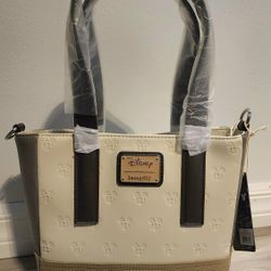 Mickey Loungefly Canvas Mini Tote Crossbody Bag Disney