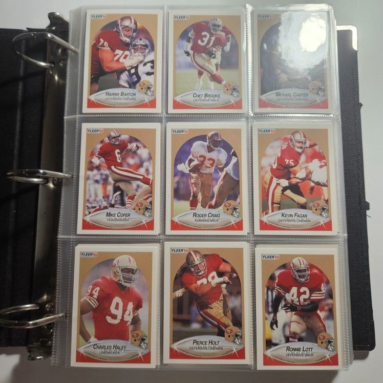 1990 Fleer Football Card 400 Base Card Set