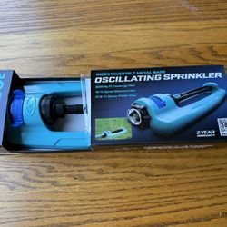 AquaJoe Oscillating Sprinkler – Metal Base – New in Box